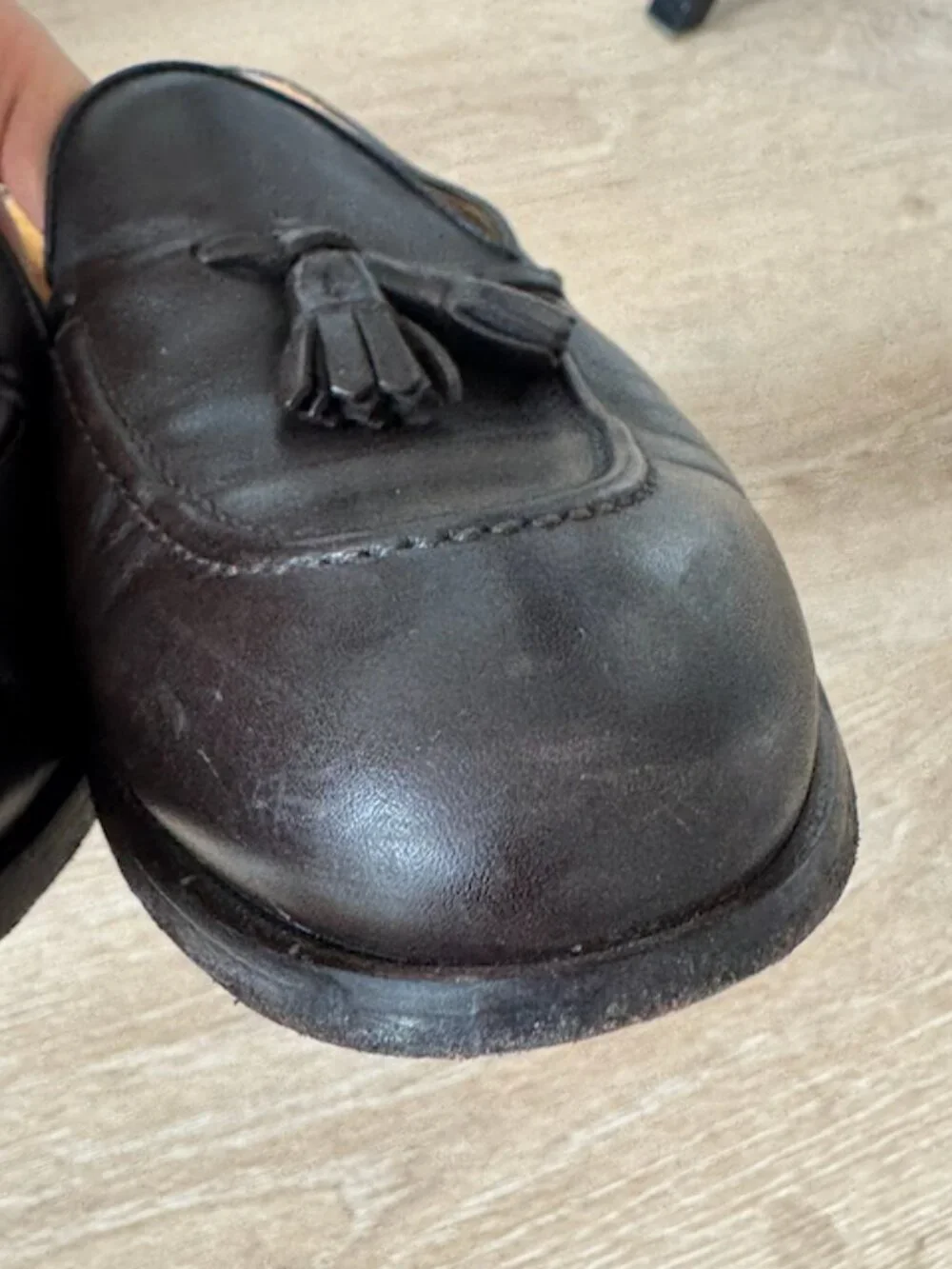 SuitSupply Brown Leather Loafers in Size 43